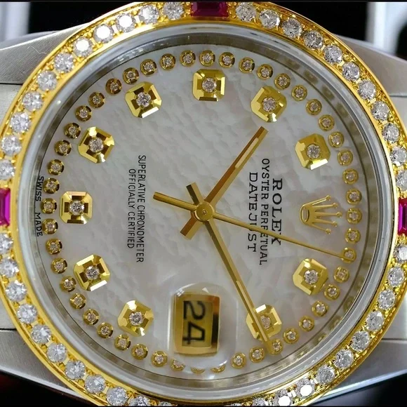 Sold!! Rolex Datejust Diamond Ruby Bezel 36mm Watch Unisex - Picture 7 of 13